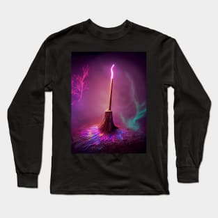 Magical Broomstick Working Its Magic Long Sleeve T-Shirt